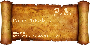 Panik Mikeás névjegykártya